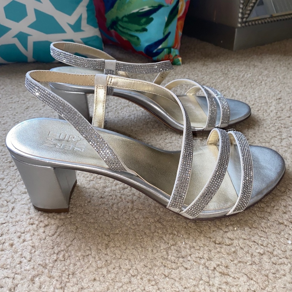 Naturalizer Silver Block Heels